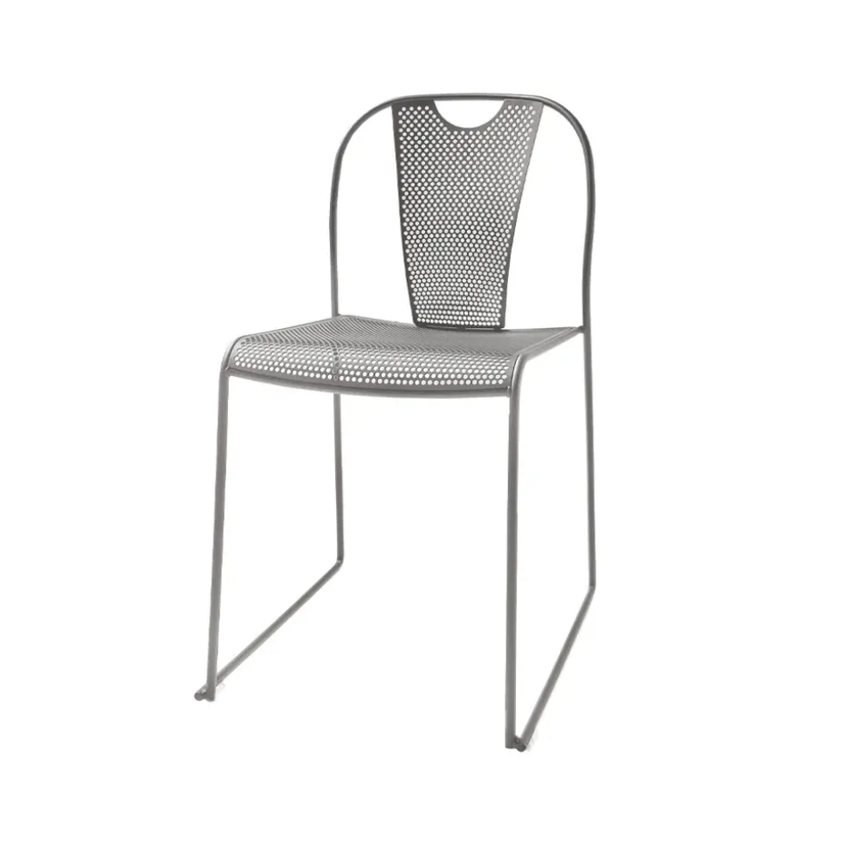 Chaise Piazza, Gris clair
