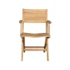 Chaise pliante Flip, Teck, avec accoudoirs