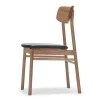 Chaise Prima Vista en chêne huilé, Cuir elmotique 99001 noir
