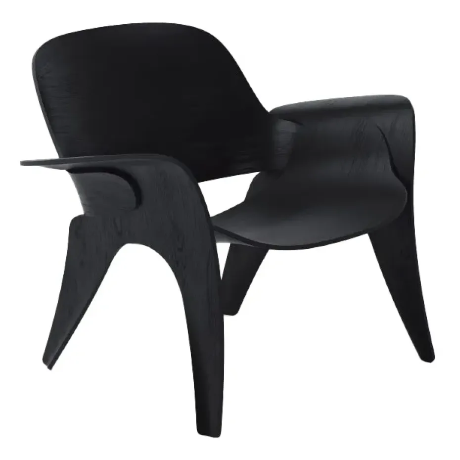 Chaise Rose, Chêne teinté noir