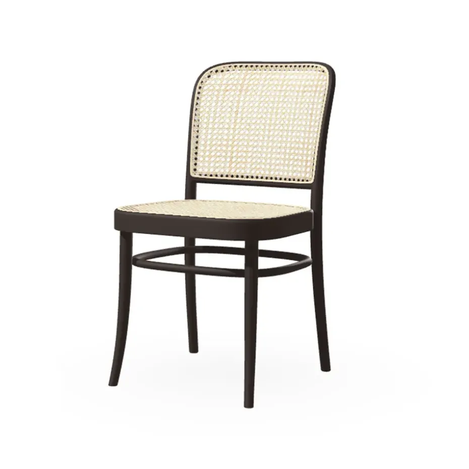 Chaise Ton no.811 assise en rotin, Coffee B4-New Rotin