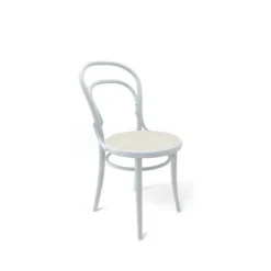 Chaise Ton no.14, Blanc B20-New Assise en rotin