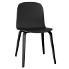 Chaise Visu Chair base en bois, noir