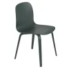Chaise Visu Chair base en bois, Dark green