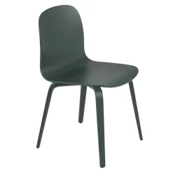 Chaise Visu Chair base en bois, Dark green