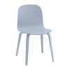 Chaise Visu Chair base en bois, Light blue