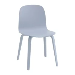 Chaise Visu Chair base en bois, Light blue
