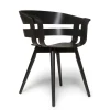 Chaise Wick Chair, noir-pieds en frêne noir