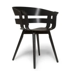 Chaise Wick Chair, noir-pieds en frêne noir
