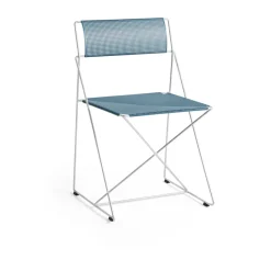 Chaise X-Line Indoor Outdoor, Powder blue-hot galvanised