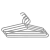Cintre Alfred, gris clair, lot de 4
