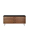 Commode 62 Dresser, american walnut, 6 tiroirs