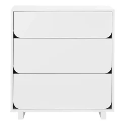 Commode avec 3 tiroirs Vidja, Blanc