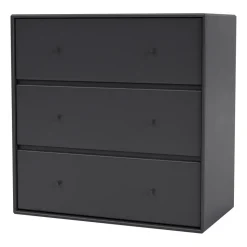 Commode CARRY 3 tiroirs, Anthracite