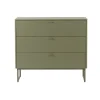 Commode Deus 3 tiroirs, Gris olive