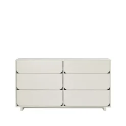 Commode double Vidja, sable, 6 tiroirs