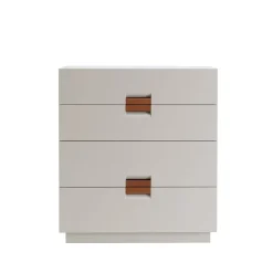 Commode Frame Medium, dark sand, cuir cognac