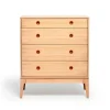 Commode Höllviken, Chêne blanchi pigmenté, 4 tiroirs