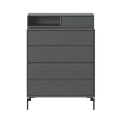 Commode Keep, Anthracite 04-pieds laqués noirs