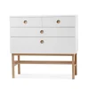 Commode Keep, blanc, structure en chêne huilé blanc