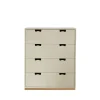 Commode Snö A, dark sand, support en chêne