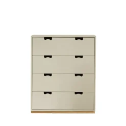 Commode Snö A, dark sand, support en chêne
