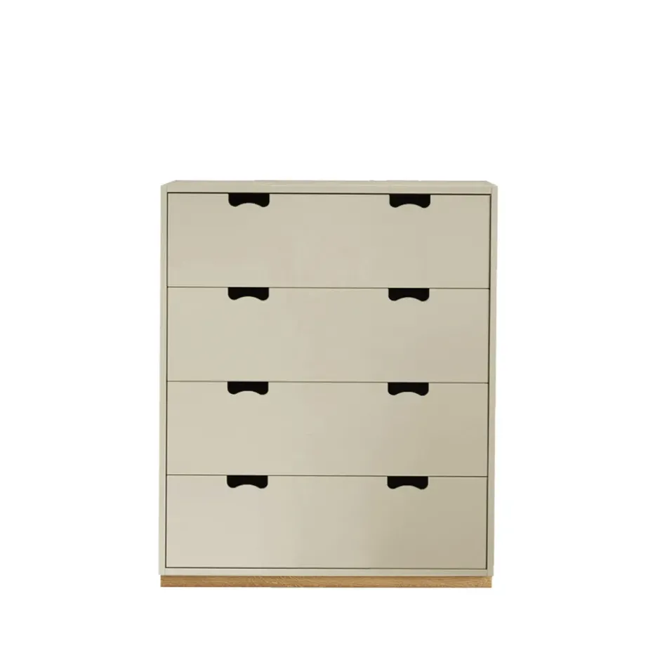 Commode Snö A, dark sand, support en chêne
