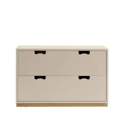 Commode Snö A2, dark sand, support en chêne