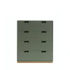 Commode Snö A, green khaki, support en chêne