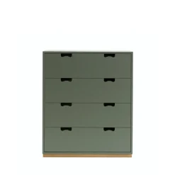Commode Snö A, green khaki, support en chêne