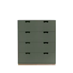Commode Snö A, green khaki, support en bouleau