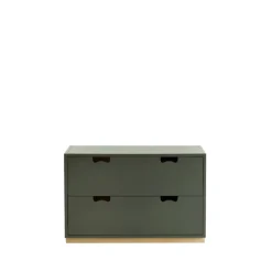 Commode Snö A2, green khaki, support en bouleau