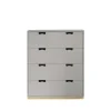 Commode Snö A, light grey, support en bouleau