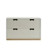 Commode Snö A2, light grey, support en chêne