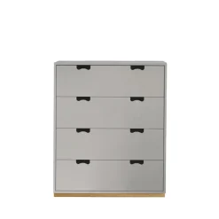 Commode Snö A, light grey, support en chêne