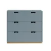 Commode Snö A3, nordic blue, support en chêne
