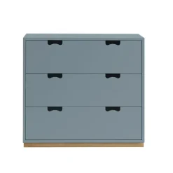 Commode Snö A3, nordic blue, support en chêne