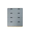Commode Snö A, nordic blue, support en bouleau