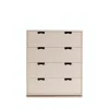 Commode Snö A, rose, support en bouleau