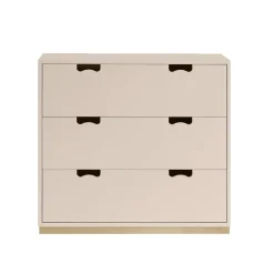Commode Snö A3, rose, support en bouleau