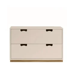 Commode Snö A2, rose, support en chêne