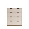 Commode Snö A, rose, support en chêne