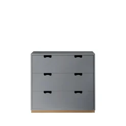 Commode Snö A3, storm grey, support en bouleau