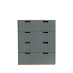 Commode Snö A, storm grey, support en bouleau