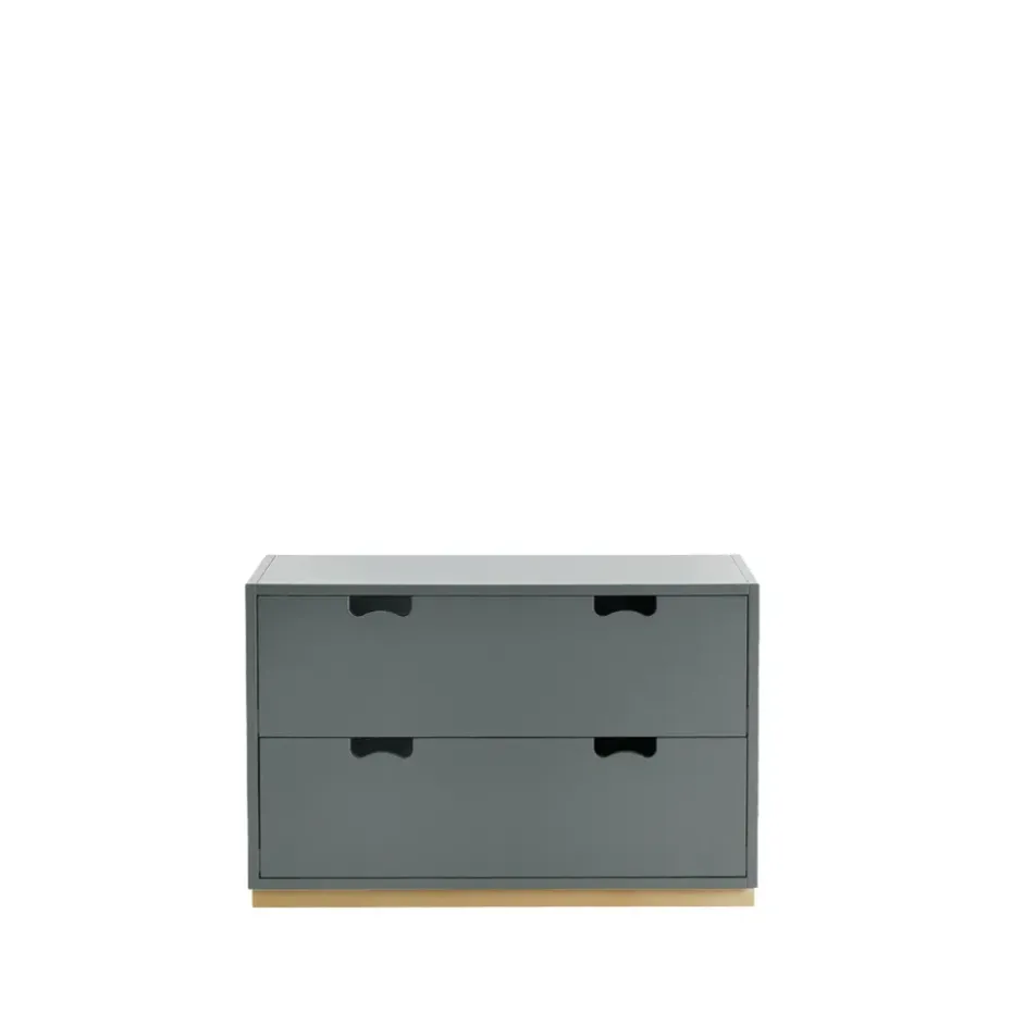 Commode Snö A2, storm grey, support en bouleau