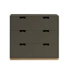 Commode Snö A3, taupe, support en chêne