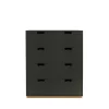 Commode Snö A, taupe, support en chêne