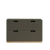 Commode Snö A2, taupe, support en chêne