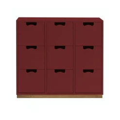 Commode Snö B3, Brown red