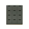 Commode Snö B, green khaki, support en bouleau